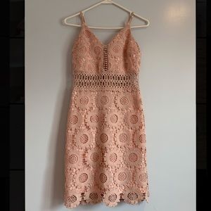 Light pink lace dress